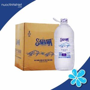 Nước tinh khiết Sapuwa Thùng 4 chai 5 lít