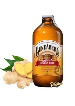 Nước trái cây Bundaberg Diet Ginger 1% Úc -12 chai 375ml