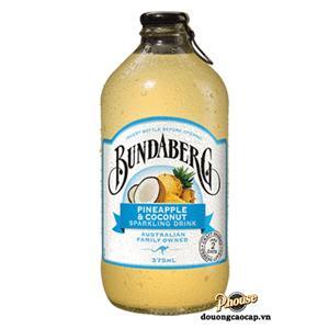 Nước trái cây dừa dứa Bundaberg - Chai 375ml, Thùng 12 chai