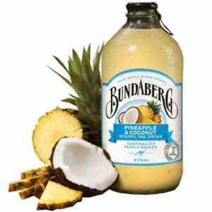 Nước trái cây dừa dứa Bundaberg - Chai 375ml, Thùng 12 chai