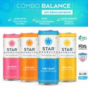 Nước trái cây Star Kombucha vị việt quất 250ml