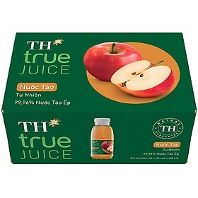 Nước trái cây táo tự nhiên TH True Juice Thùng 24 chai 350ml