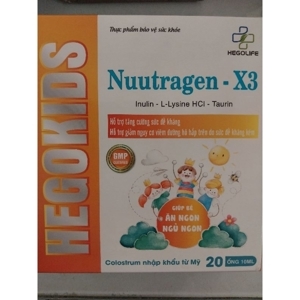 Nước uống ăn ngon Hegokids Nuutragen X3 30 ống