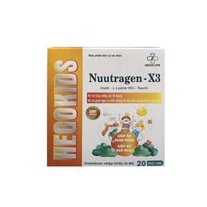 Nước uống ăn ngon Hegokids Nuutragen X3 30 ống