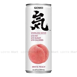 Nước uống có ga Genki vị đào Lon 330ml