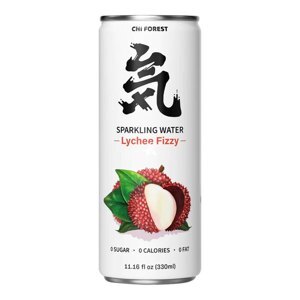 Nước uống có ga Genki vị vải Lon 330ml