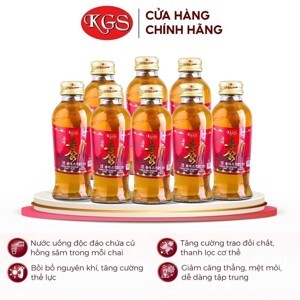 Nước uống hồng sâm có củ KGS Korean Red Ginseng Plus 120ml x 10 chai