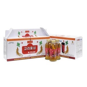 Nước uống hồng sâm có củ KGS Korean Red Ginseng Plus 120ml x 10 chai