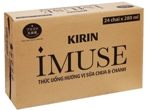 Nước uống Kirin Imuse vị sữa chua và chanh - Thùng 24 chai 280ml