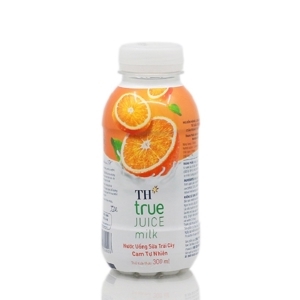 Nước uống sữa trái cây cam tự nhiên TH True Juice Milk chai 300ml