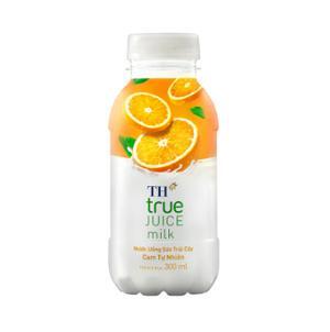 Nước uống sữa trái cây cam tự nhiên TH True Juice Milk chai 300ml