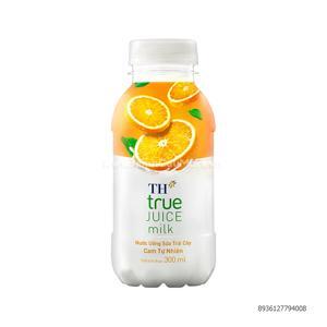 Nước uống sữa trái cây cam tự nhiên TH True Juice Milk chai 300ml