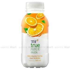 Nước uống sữa trái cây cam tự nhiên TH True Juice Milk chai 300ml