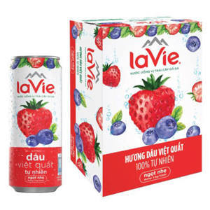 Nước uống vị trái cây có ga La Vie hương dâu việt quất 330ml