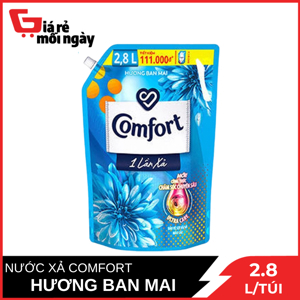 Nước xả Comfort đậm đặc 1 lần xả hương ban mai túi 2.8L