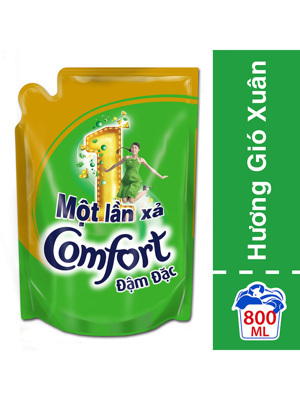 Nước Xả Vải Comfort Một Lần Xả Hương Gió Xuân Chai 800 ML