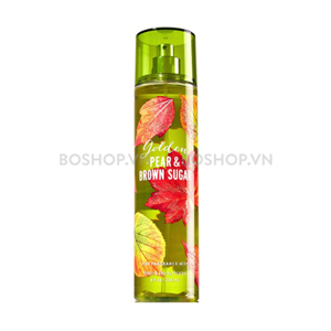 Nước xịt thơm toàn thân Bath & Body Works Golden Pear&Brown Sugar