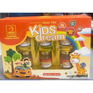 Nước yến dành cho trẻ em Kids Dream Song Yến - Hộp 6 lọ 70ml (13% tổ yến)