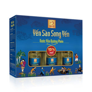 Nước yến đường phèn hương vanilla Song Yến - Lốc 6 lọ 70ml (13% yến)