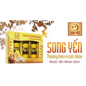 Nước yến nhân sâm Song Yến - Hộp 6 lọ 70ml (13% tổ yến)