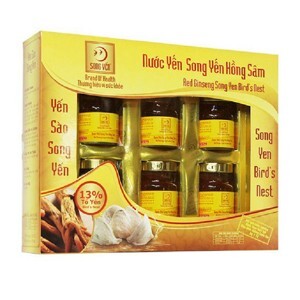 Nước yến nhân sâm Song Yến - Hộp 6 lọ 70ml (13% tổ yến)