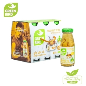 Nước yến sào Green Bird đông trùng hạ thảo - 185ml, 6 chai