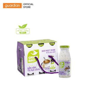 Nước yến sào Green Bird hạt chia - 185ml, 6 chai