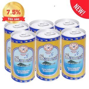 Nước yến sào Khánh Hòa Sanest - Lốc 6 lon 190ml (có đường)