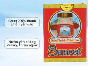 Nước yến sào Khánh Hòa Sanest không đường dành cho người cao tuổi 70ml