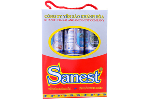 Nước yến sào Khánh Hòa Sanest - Lốc 6 lon 190ml (không đường)