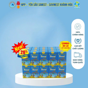 Nước yến sào Sanest Khánh Hòa cho trẻ em hủ 62ml - Thùng 60 lọ