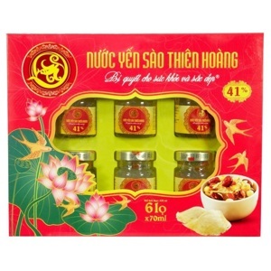 Nước yến sào Thiên Hoàng có đường hộp 6 hũ x 70ml