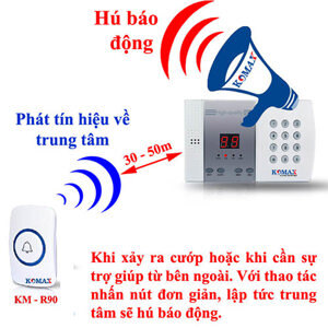 Nút nhấn khẩn cấp không dây Komax KM-R90