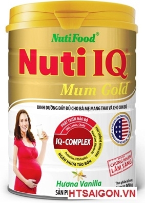 Sữa bột Nutifood Nuti IQ Mum Gold - hộp 900g (dành cho bà mẹ mang thai và cho con bú)