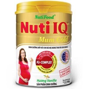 Sữa bột Nutifood Nuti IQ Mum Gold - hộp 900g (dành cho bà mẹ mang thai và cho con bú)