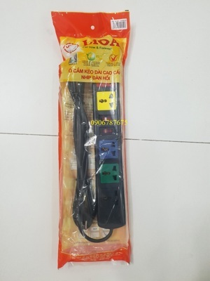 Ổ 6D có nắp che dây 3m x 3 LiOA 6D33N