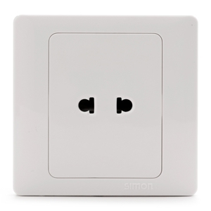 Ổ cắm 2 chấu tròn và dẹt Simon 51071
