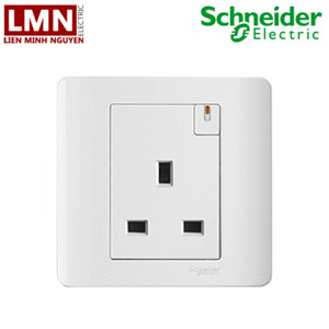 Ổ cắm 3 chấu kiểu Anh + công tắc Zencelo Schneider E8415_G19