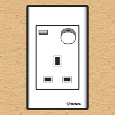 Ổ cắm 3 chấu Sino Vanlock S1813SN