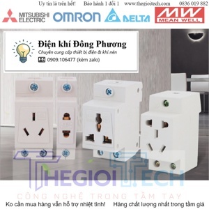 Ổ cắm cài thanh ray 3 chấu Chint AC30-124