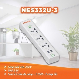 Ổ cắm có dây Nanoco Panasonic NES332U-3