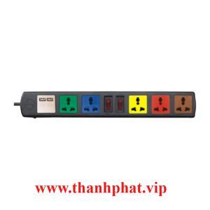 Ổ cắm đa năng có cổng sạc usb Lioa 6D32NUSB