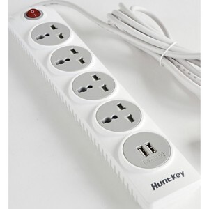 Ổ cắm đa năng Huntkey SZN-507 3m chống sét 4 ổ / 2 USB