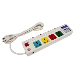 Ổ cắm điện 4 ổ cắm dây 2.5m 3 lõi có đồng hồ báo điện áp 3300w LiOA 4OFSSA2.5-3