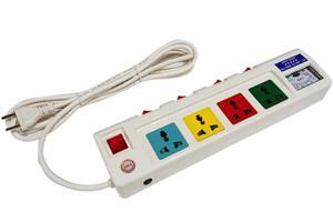 Ổ cắm điện 4 ổ cắm dây 2.5m 3 lõi có đồng hồ báo điện áp 3300w LiOA 4OFSSA2.5-3
