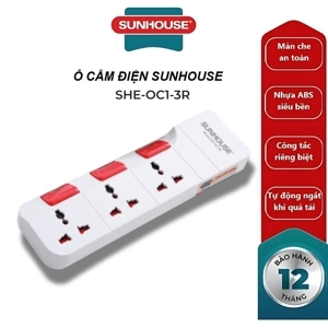 Ổ cắm điện Sunhouse SHE-OC1-3R