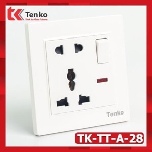 Ổ cắm điện chống giật đôi có công tắc TK-TT-A-28