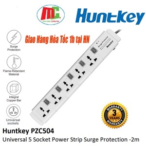 Ổ cắm điện đa năng chống sét Huntkey PZC504(3M)