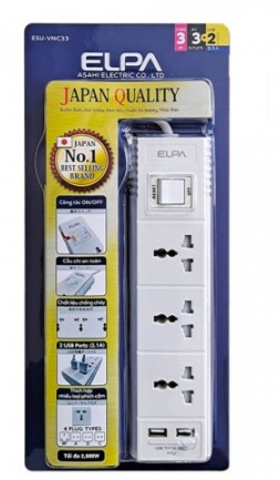 Ổ cắm điện Elpa ESU-VNC33
