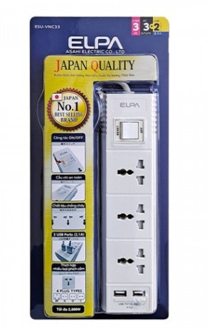 Ổ cắm điện Elpa ESU-VNC33